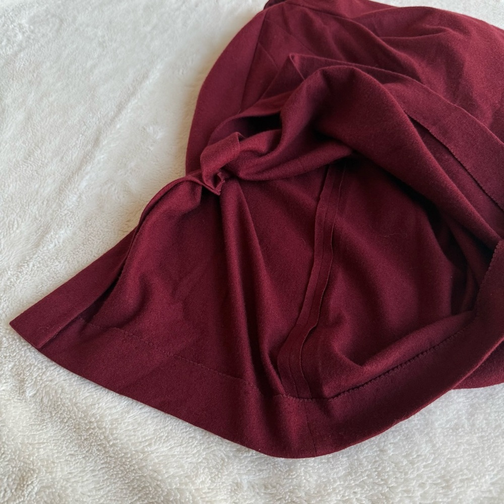 Jil Sander Wool Dark Red Sleeveless Knee Length Dress M (8) - Picture 7 of 10